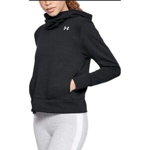 Under Armour Loose Black  Pullover Sweatshirt Hoodie Women S Cowl Funnel Neck